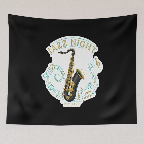 Item preview, Jazz Night – Elegant Saxophone Live Music Design designed and sold by Midnight Veil Designs.