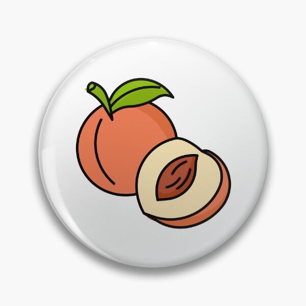 Item preview, Cute Pop Art Peach and Slice Graphic designed and sold by Vision Crafted.