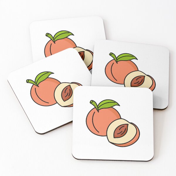 Item preview, Cute Pop Art Peach and Slice Graphic designed and sold by Vision Crafted.