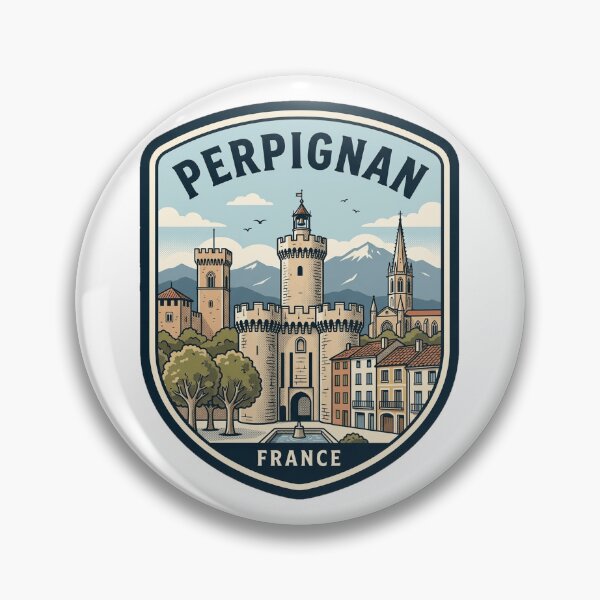 Item preview, Perpignan France Vintage Travel Badge designed and sold by k3rstman1.