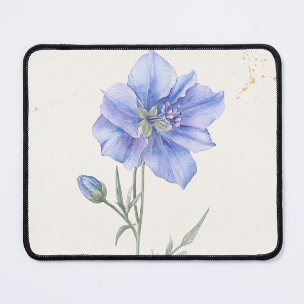 Item preview, July Birth Flower Larkspur | Elegant Watercolor Botanical | Vintage Floral designed and sold by lisa-diver.