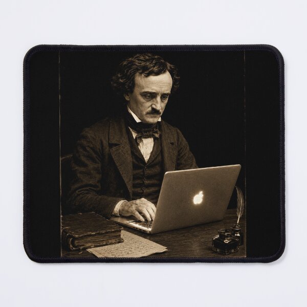 Item preview, Edgar Allan Poe Writer’s Block – Vintage Dark Academia Historical Mashup designed and sold by LuxeBuzz.