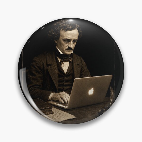 Item preview, Edgar Allan Poe Writer’s Block – Vintage Dark Academia Historical Mashup designed and sold by LuxeBuzz.