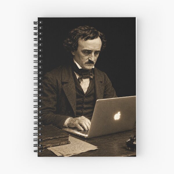 Item preview, Edgar Allan Poe Writer’s Block – Vintage Dark Academia Historical Mashup designed and sold by LuxeBuzz.