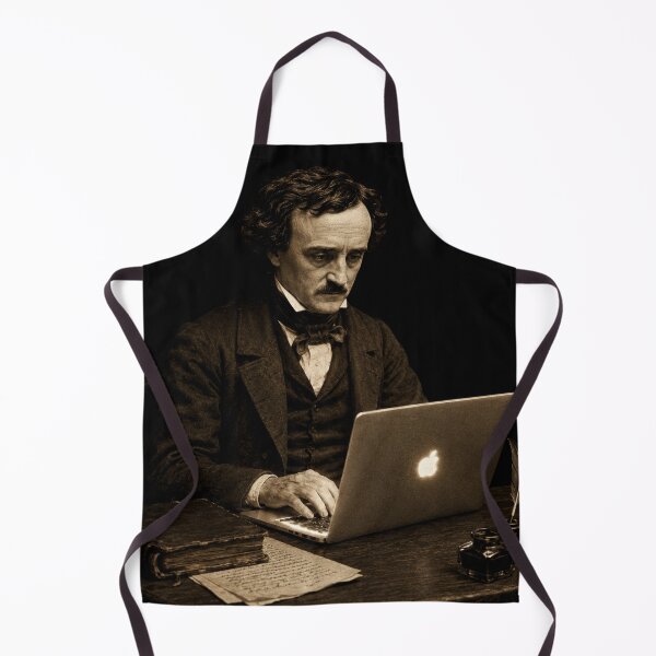 Item preview, Edgar Allan Poe Writer’s Block – Vintage Dark Academia Historical Mashup designed and sold by LuxeBuzz.