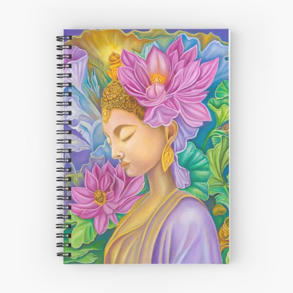 Item preview, Kuan Yin, Female Buddha, Chinese Goddess of Compassion, Meditation, lotus, zen designed and sold by LoriFelixDesigns.