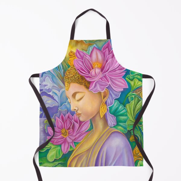 Item preview, Kuan Yin, Female Buddha, Chinese Goddess of Compassion, Meditation, lotus, zen designed and sold by LoriFelixDesigns.
