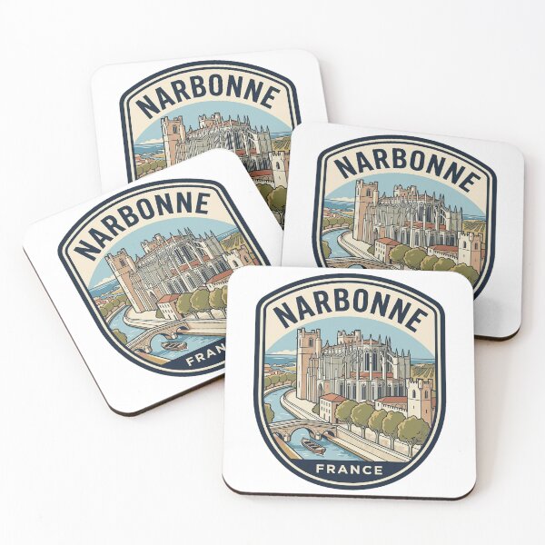 Item preview, Vintage Narbonne France Travel Badge Illustration designed and sold by k3rstman1.