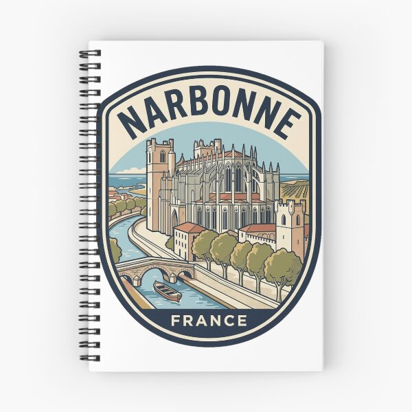 Item preview, Vintage Narbonne France Travel Badge Illustration designed and sold by k3rstman1.