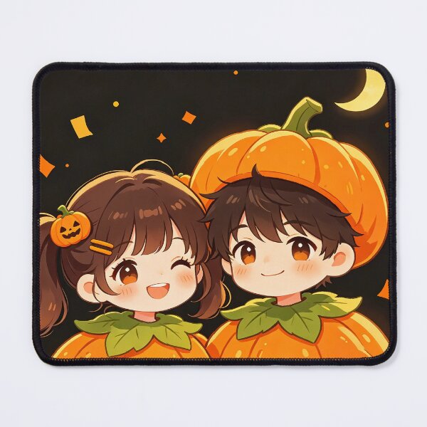 Item preview, Chibi Boy & Girl Pumpkin Costumes — Cute Halloween Duo designed and sold by Bondingbonding.