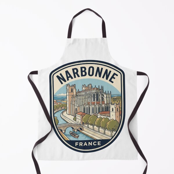 Item preview, Vintage Narbonne France Travel Badge Illustration designed and sold by k3rstman1.