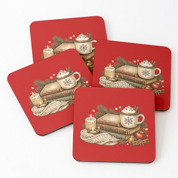 Item preview, Cozy Christmas Books – Vintage Cottagecore Holiday Reading Hot Cocoa Winter Gift designed and sold by Artycom.