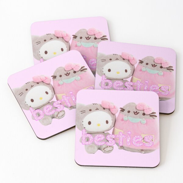 Item preview, Pusheen + Hello Kitty with text!! designed and sold by PLANET-VEE.