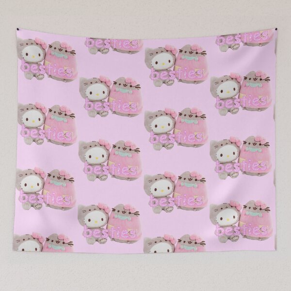 Item preview, Pusheen + Hello Kitty with text!! designed and sold by PLANET-VEE.