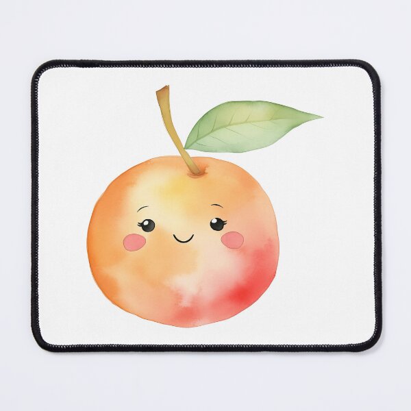 Item preview, Cute Watercolor Peach Kawaii Fruit Graphic designed and sold by Vision Crafted.