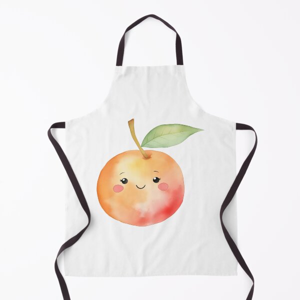 Item preview, Cute Watercolor Peach Kawaii Fruit Graphic designed and sold by Vision Crafted.