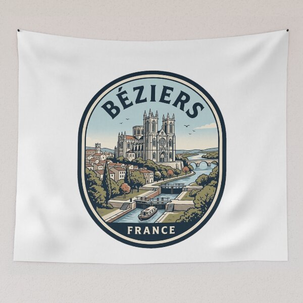Item preview, Vintage Beziers France Canal du Midi Travel designed and sold by k3rstman1.