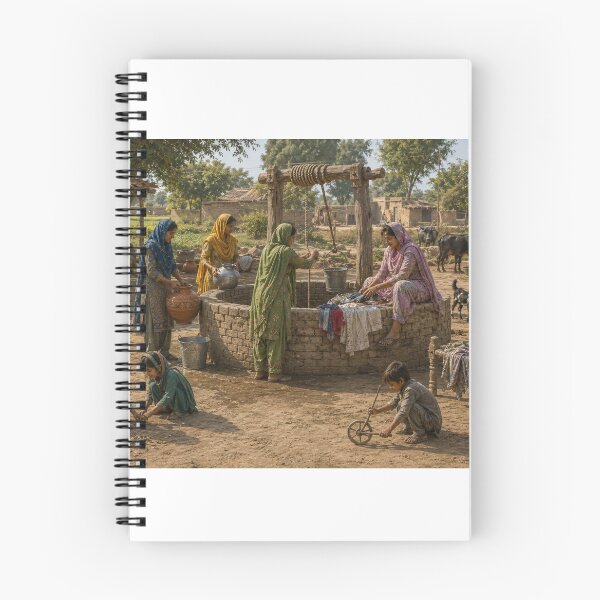 Item preview, Traditional Punjabi Village Life – Vintage Rural Pakistan Sticker designed and sold by Arts121.