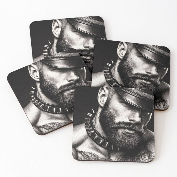Item preview, Gay Leather Lounge London Scruff Daddy Leather Art designed and sold by ItsAKinkThing.