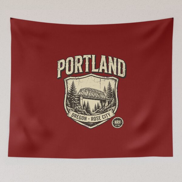 Item preview, Retro license plate Portland Oregon Rose City designed and sold by Normandy Road Heritage.