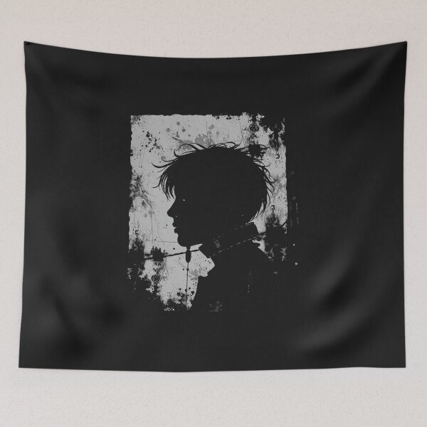 Item preview, Goth Anime Boy Silhouette Grunge Zine designed and sold by ERODED SELF.