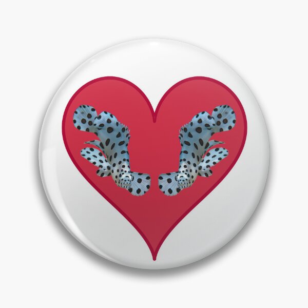 Item preview, Mirrored Panther Grouper Heart * Graphic Nature Illustration |  designed and sold by Photo & Design Ute Niemann.