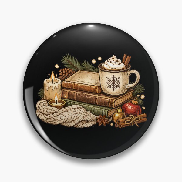 Item preview, Cozy Christmas Books – Vintage Cottagecore Holiday Reading Hot Cocoa Winter Gift designed and sold by Artycom.