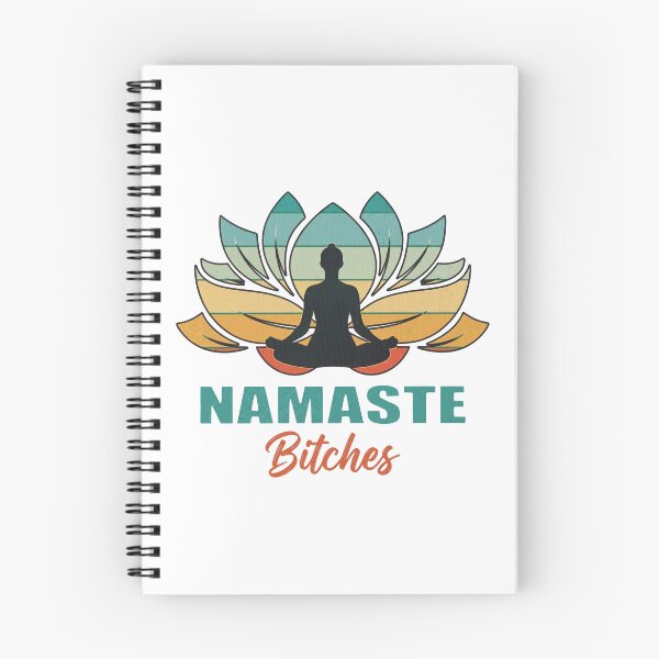 Item preview, Retro Zen Lotus Meditation "Namaste Bitches" Sarcastic Yoga designed and sold by Shopeon Designs.