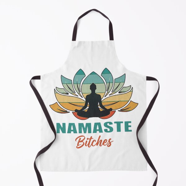 Item preview, Retro Zen Lotus Meditation "Namaste Bitches" Sarcastic Yoga designed and sold by Shopeon Designs.