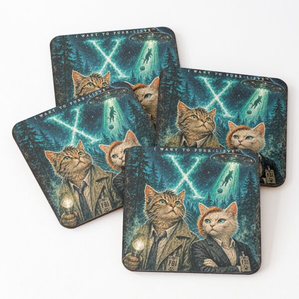 Item preview, The X-Felines – Paranormal Cat Investigators designed and sold by FULLCOLOR2099.