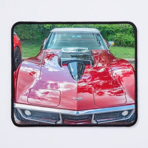 Item preview, 1969 Corvette Stingray Convertible Burgundy Technical Blueprint Car Poster designed and sold by RichFrancoCars.