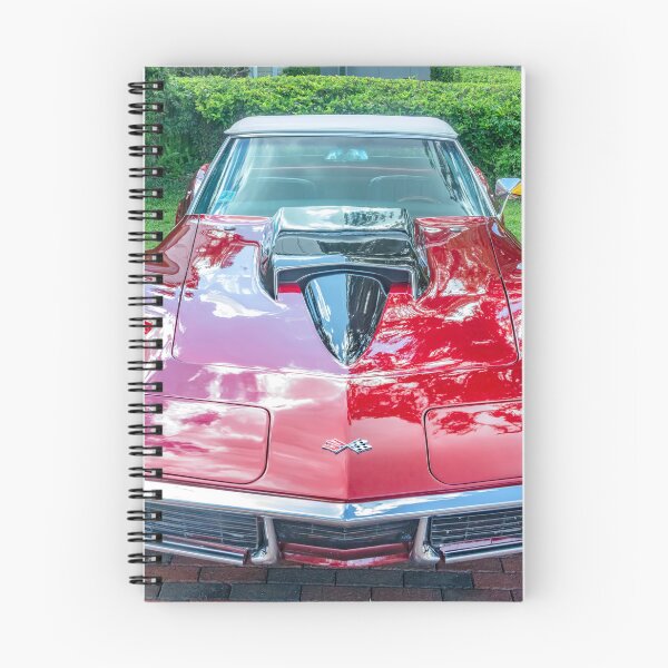 Item preview, 1969 Corvette Stingray Convertible Burgundy Technical Blueprint Car Poster designed and sold by RichFrancoCars.