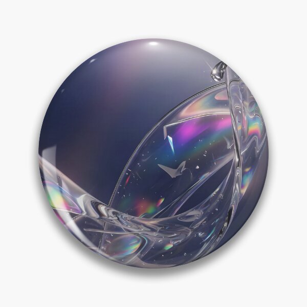 Item preview, Liquid Glass Ripple Droplet - Iridescent 3D Abstract Fluid Art designed and sold by DreamyWallVibes.