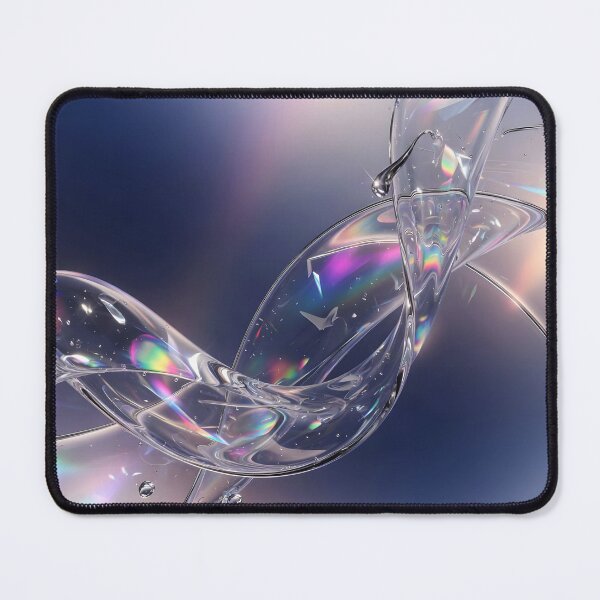 Item preview, Liquid Glass Ripple Droplet - Iridescent 3D Abstract Fluid Art designed and sold by DreamyWallVibes.