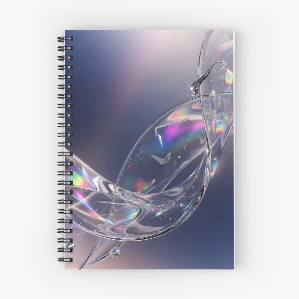 Item preview, Liquid Glass Ripple Droplet - Iridescent 3D Abstract Fluid Art designed and sold by DreamyWallVibes.