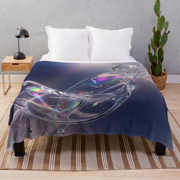 Item preview, Liquid Glass Ripple Droplet - Iridescent 3D Abstract Fluid Art designed and sold by DreamyWallVibes.
