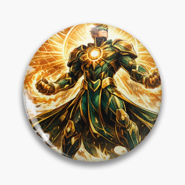 Item preview, Golden Solar Warrior Sun Energy Fantasy Hero designed and sold by irfanshikh.