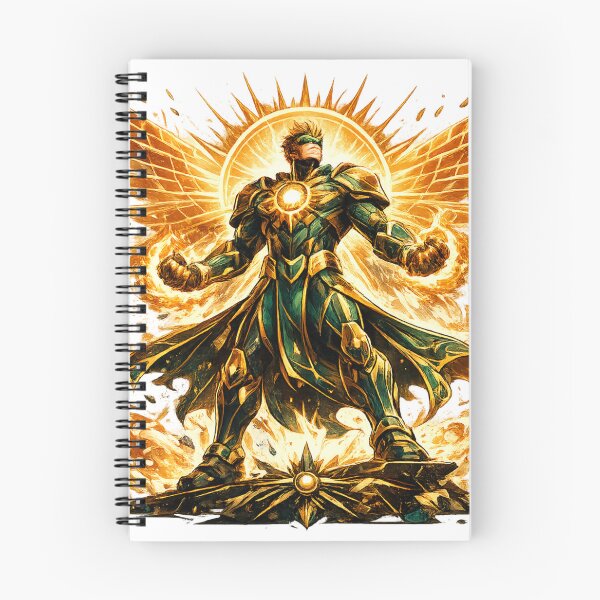 Item preview, Golden Solar Warrior Sun Energy Fantasy Hero designed and sold by irfanshikh.