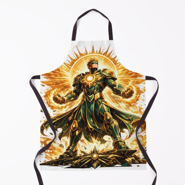 Item preview, Golden Solar Warrior Sun Energy Fantasy Hero designed and sold by irfanshikh.