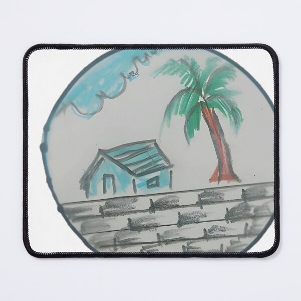 Item preview, Tropical Island House Pencil Drawing designed and sold by ArtByimamS.