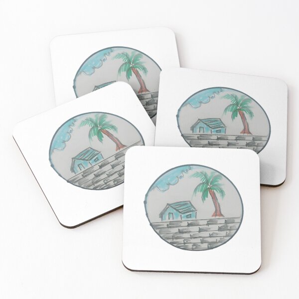 Item preview, Tropical Island House Pencil Drawing designed and sold by ArtByimamS.
