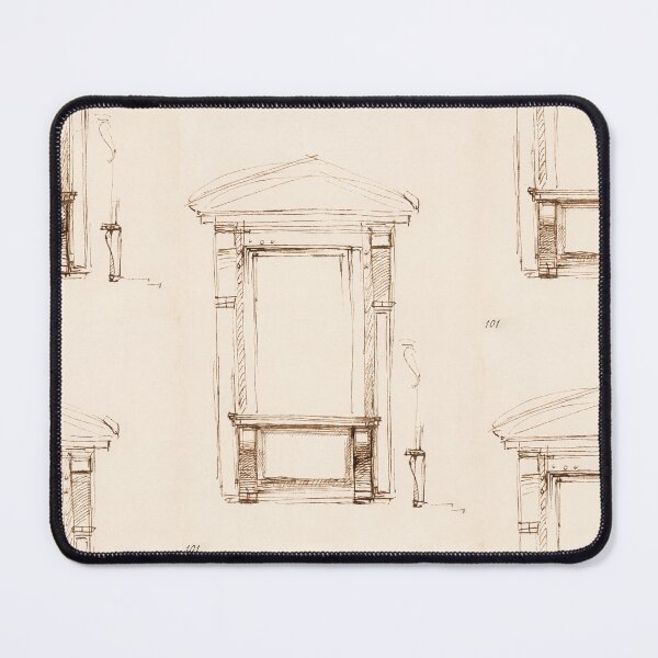 Item preview, Renaissance Architectural Doorway Ink Study designed and sold by artofuniverse.