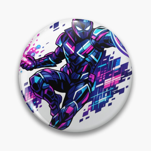 Item preview, Neon Cyber Warrior Futuristic Energy Shield Gamer Hero designed and sold by irfanshikh.