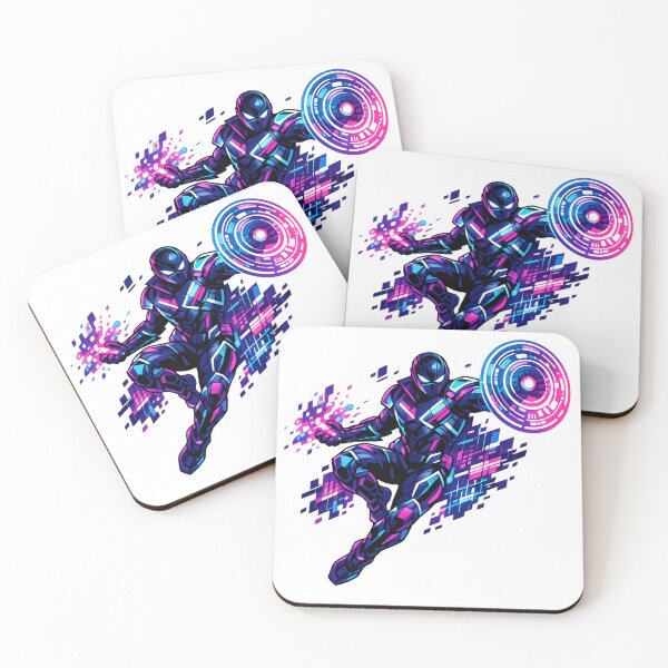 Item preview, Neon Cyber Warrior Futuristic Energy Shield Gamer Hero designed and sold by irfanshikh.