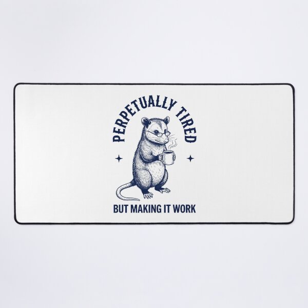 Item preview, Tired Opossum Vintage Engraving Coffee designed and sold by NullSpacePrints.