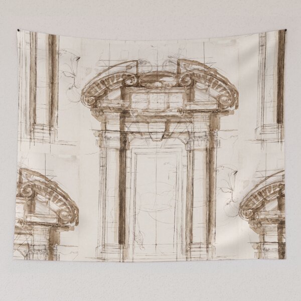 Item preview, Renaissance Doorway Architectural Study Sketch designed and sold by artofuniverse.