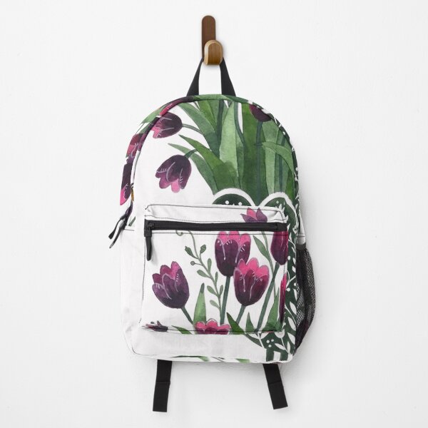 Item preview, Folk Art Pink Tulips And Honeybee Botanical designed and sold by lisdgoncalves.