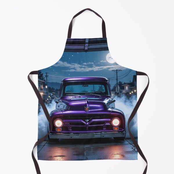 Item preview, Purple 1950s Pickup Truck Burnout Moonlight Garage designed and sold by Crazy Ronald.