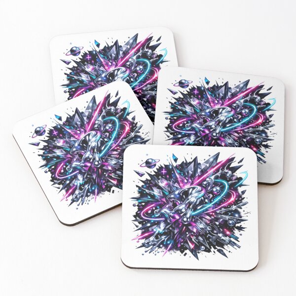 Artikelvorschau, Neon Chaos Burst – Verrücktes futuristisches abstraktes Design entworfen und verkauft von moditeck.