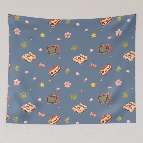 Item preview, Retro Gaming and Vintage Electronics Pattern 1 designed and sold by SimplePoDesign.